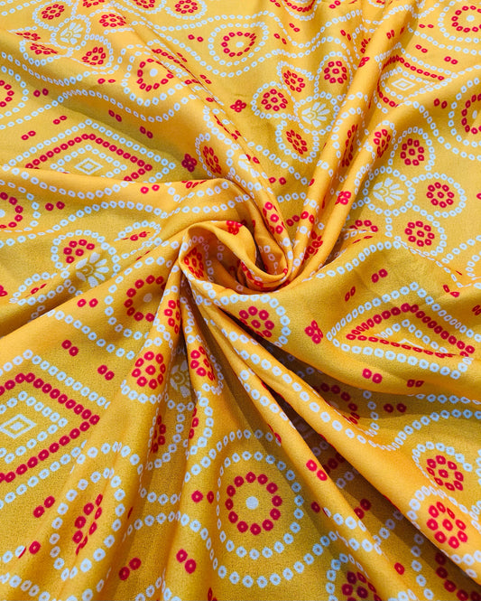 YELLOW JAIPUR BANDHINI ᴄᴜꜱᴛᴏᴍ
