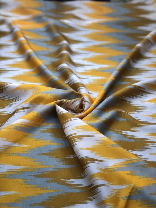 YELLOW ZIGZAG IKKAT ᴄᴜꜱᴛᴏᴍ
