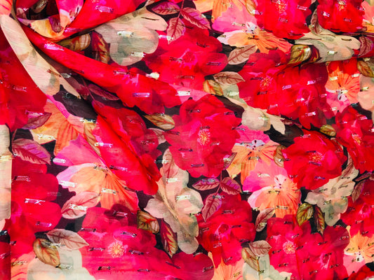 gold butta pink floral