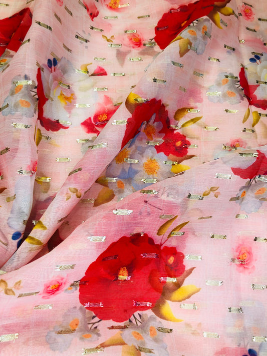 gold butta peach floral