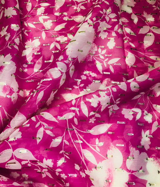 gold butta mono pink floral