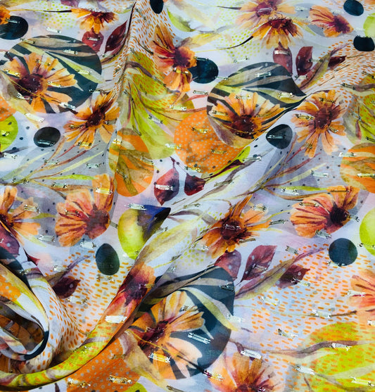 gold butta sunset floral