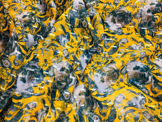 gold butta yellow floral