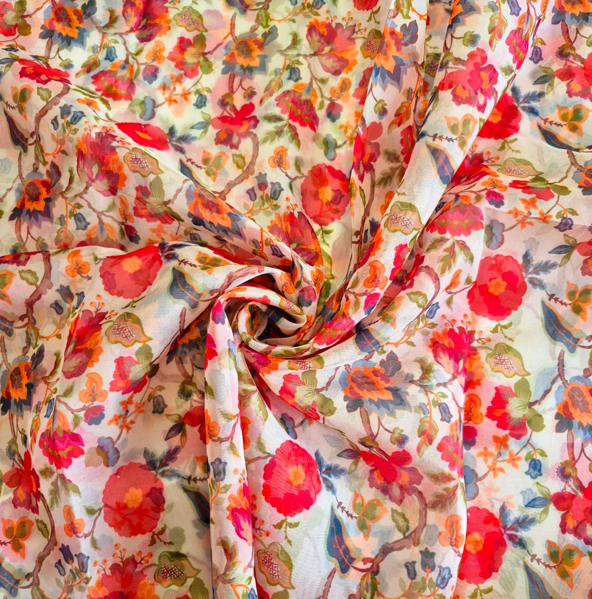 SUMMER FLORAL ORGANZA 44inches