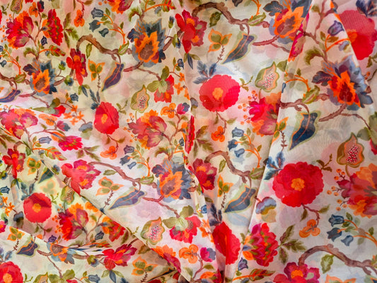 SUMMER FLORAL ORGANZA 44inches