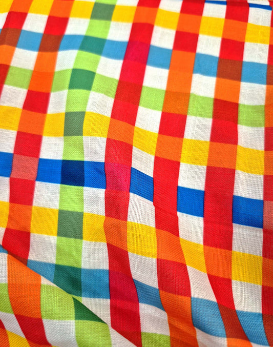 MULTI COLOR CHECKS (LINEN)