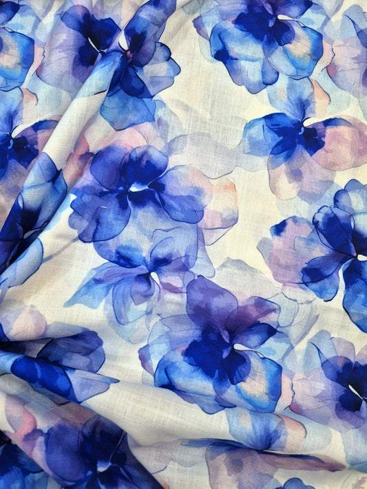 BLUE FLORAL DREAMS (LINEN)