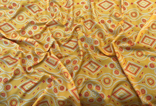 YELLOW JAIPUR BANDHINI ᴄᴜꜱᴛᴏᴍ