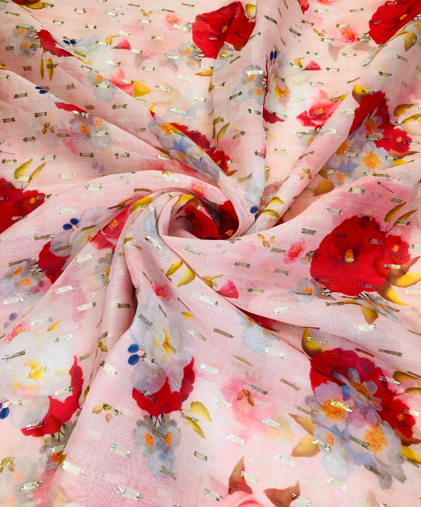 gold butta peach floral