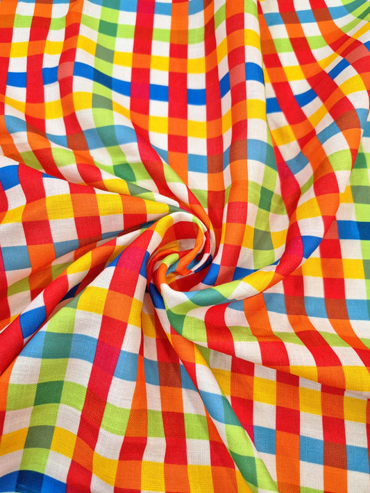 MULTI COLOR CHECKS (LINEN)