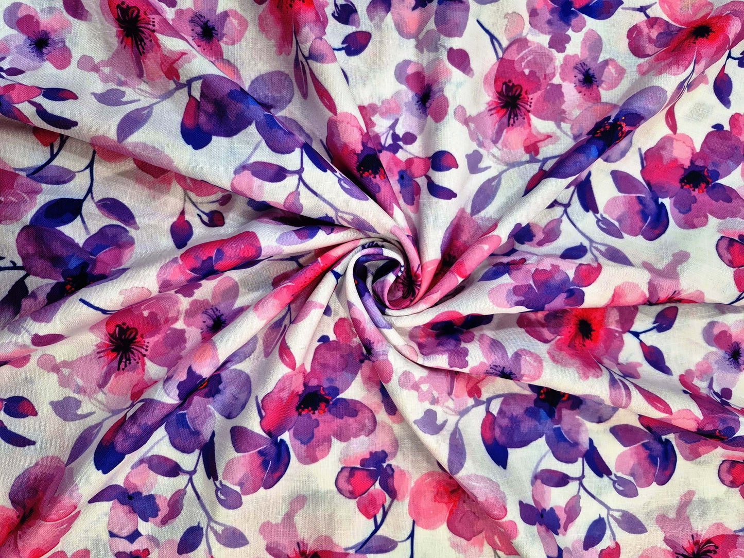 WINE FLORAL (LINEN)