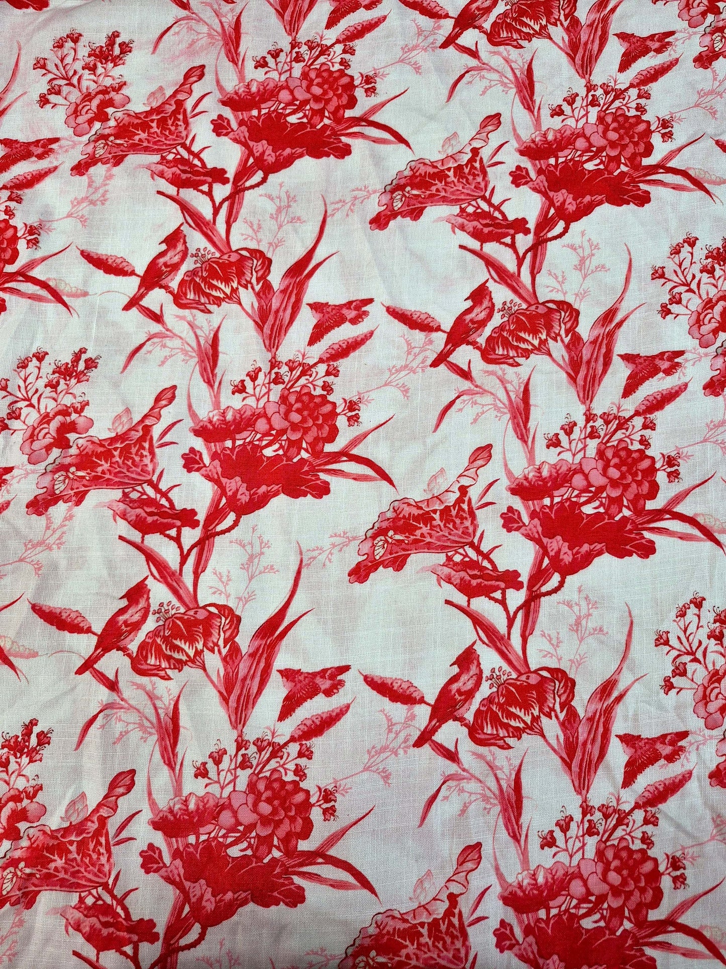 RED FLORAL (LINEN)